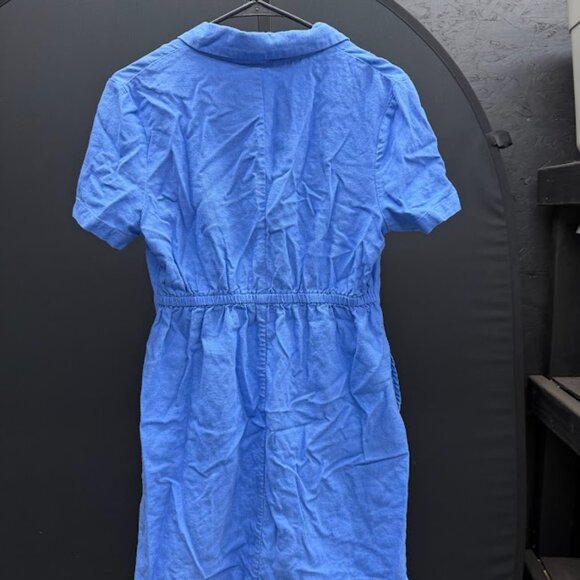 Love Tree Blue Linen Blend Dress - Picture 5 of 5